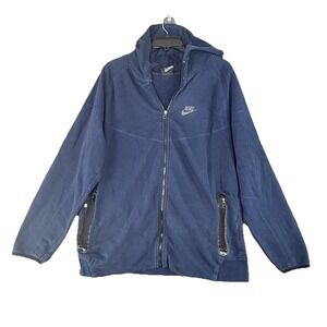 Vintage Y2K‎ Nike Sportswear  Full Zip Hoodie Pocket Size M Blue